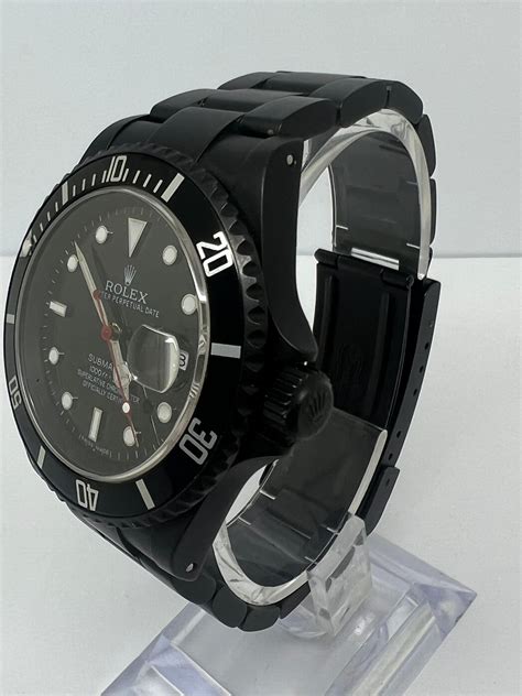 black rolex dlc watches|blacked out rolex submariner.